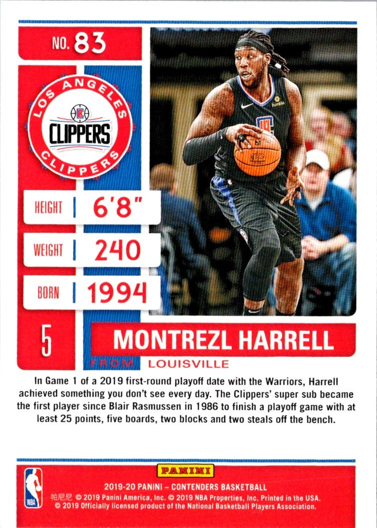 2019 Panini Contenders Montrezl Harrell