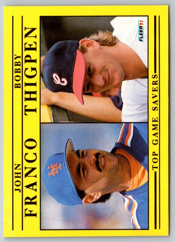 1991 Fleer John Franco/Bobby Thigpen #712