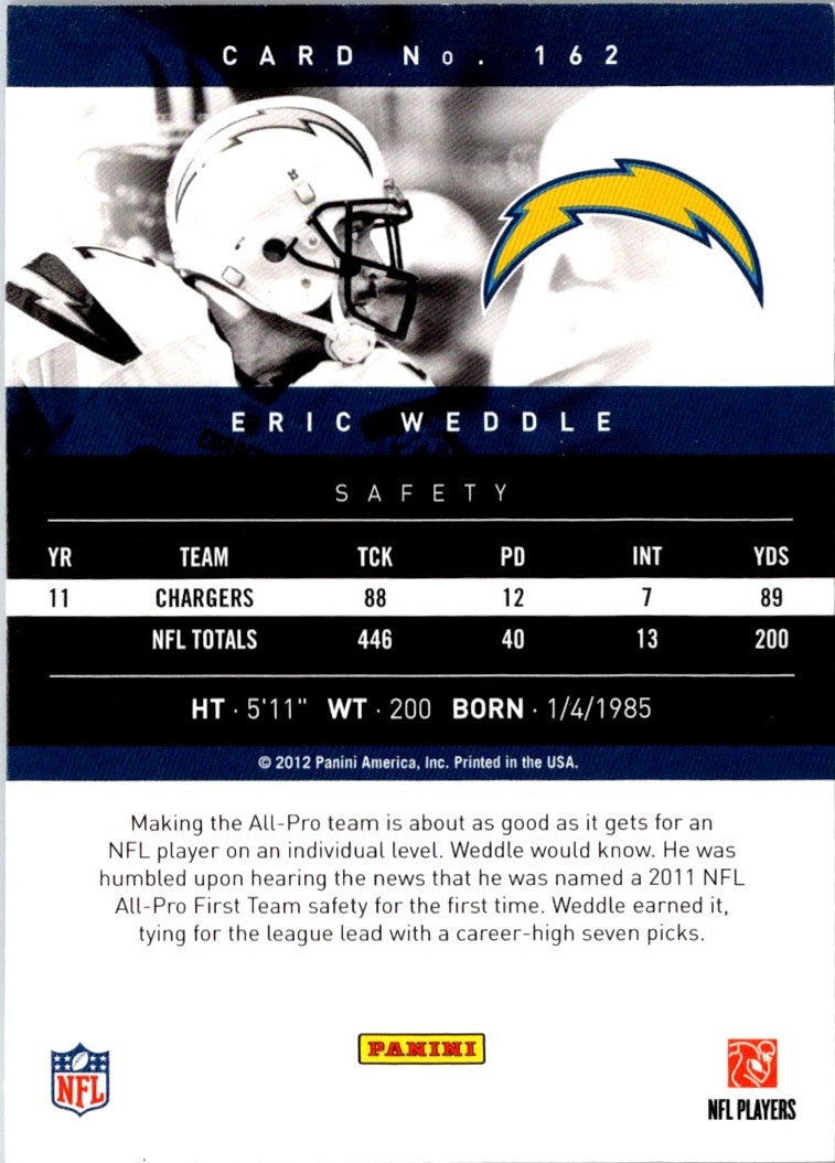 2012 Panini Prestige Eric Weddle