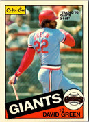 1985 O-Pee-Chee David Green