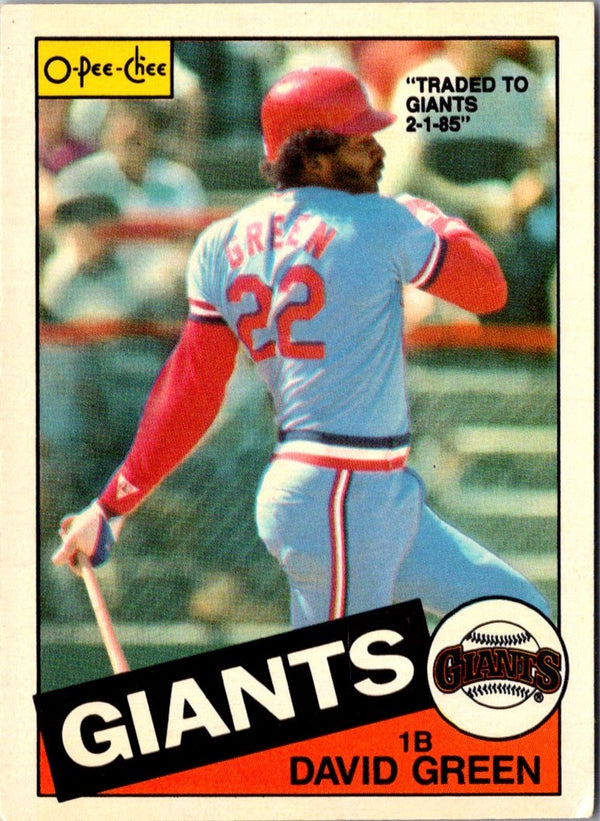 1985 O-Pee-Chee David Green #87