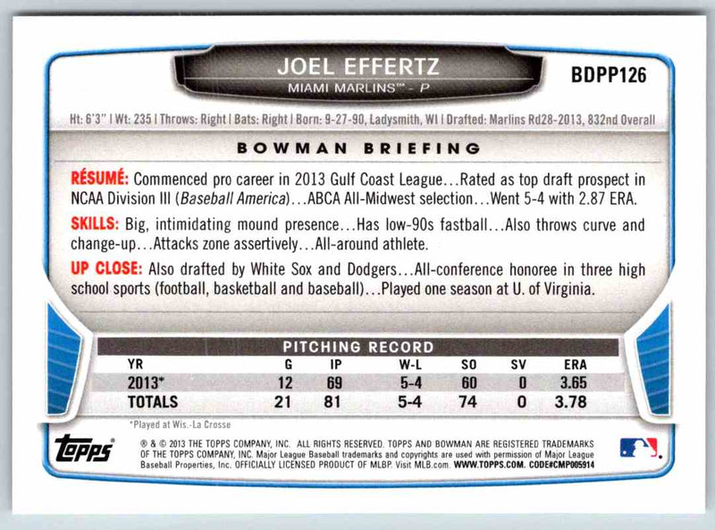 2014 Bowman Joel Effertz