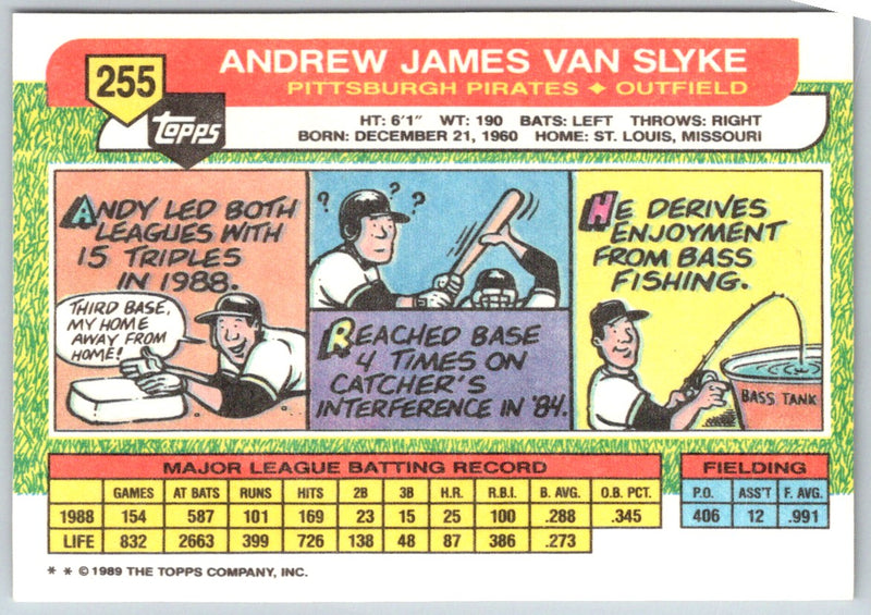 1989 Topps Big Andy Van Slyke