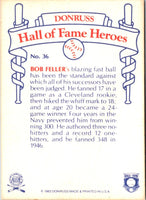 1983 Donruss Hall of Fame Heroes Bob Feller #36