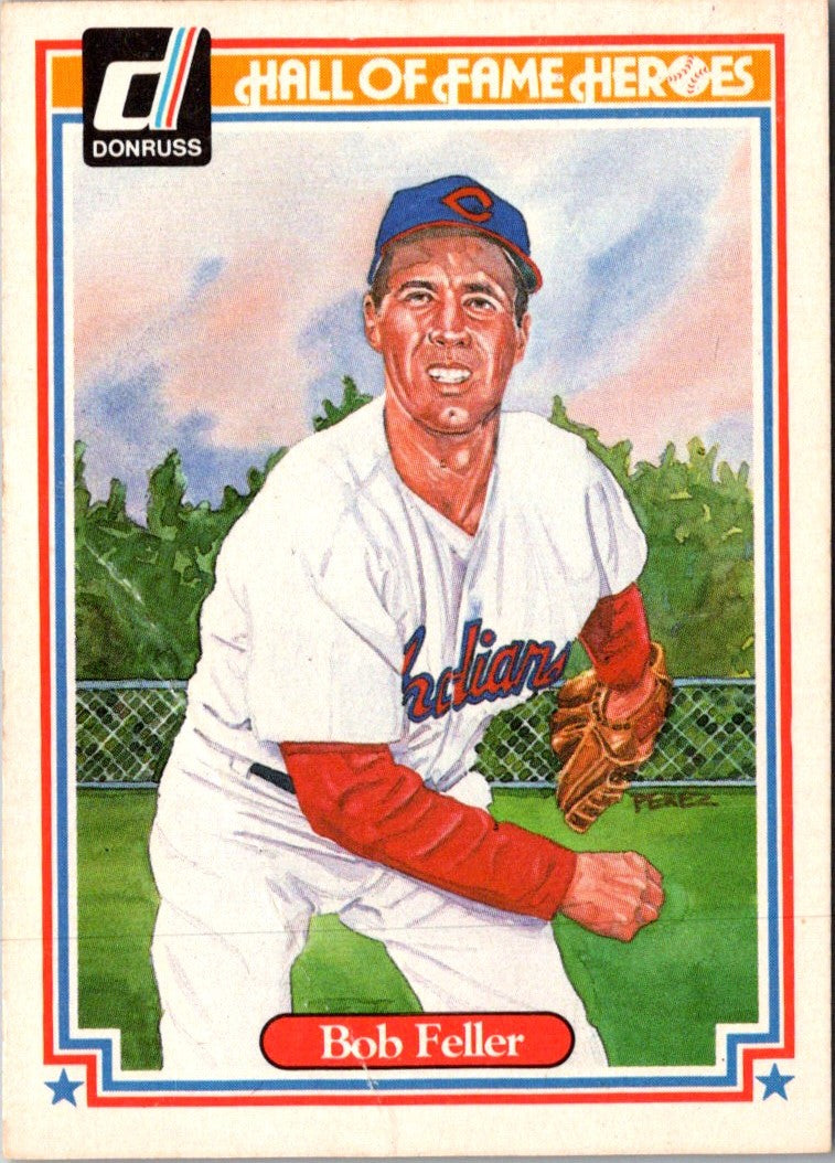 1983 Donruss Hall of Fame Heroes Bob Feller