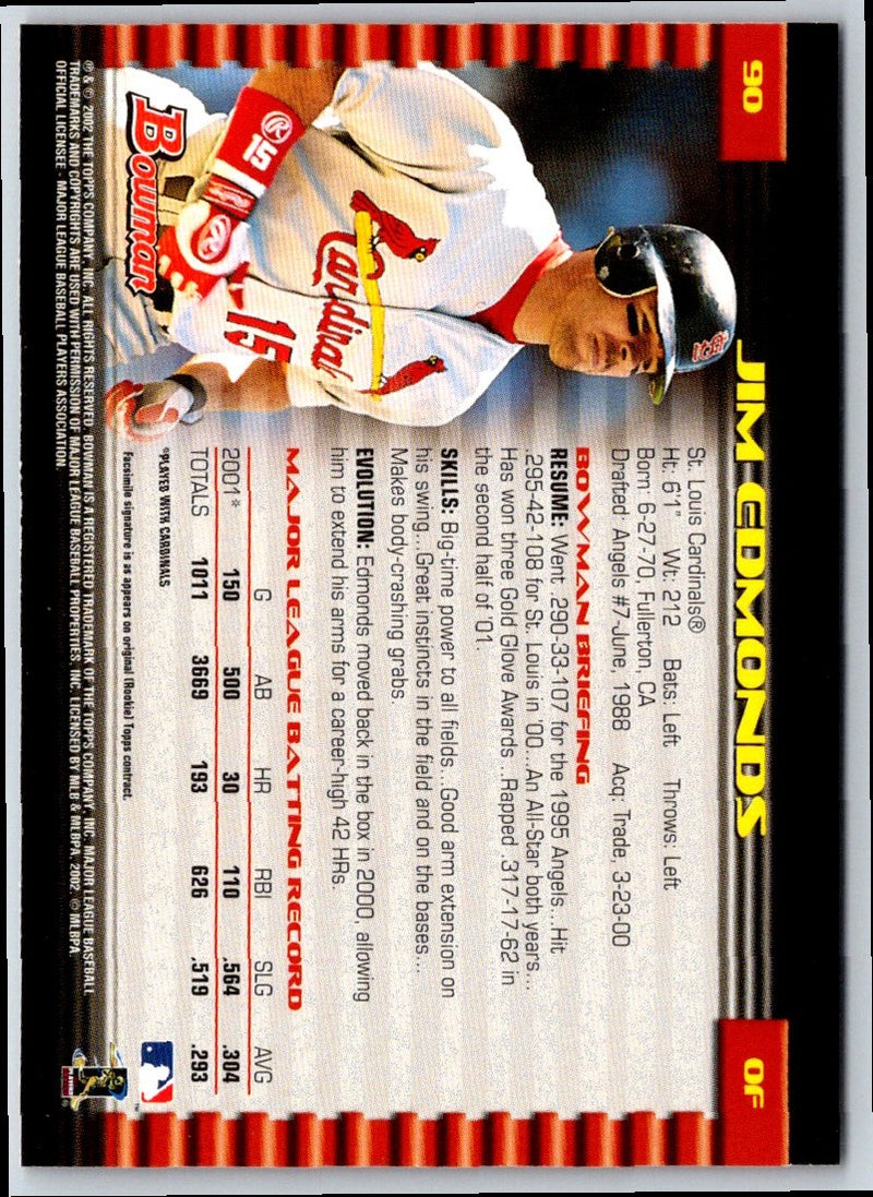 2002 Bowman Gold Jim Edmonds