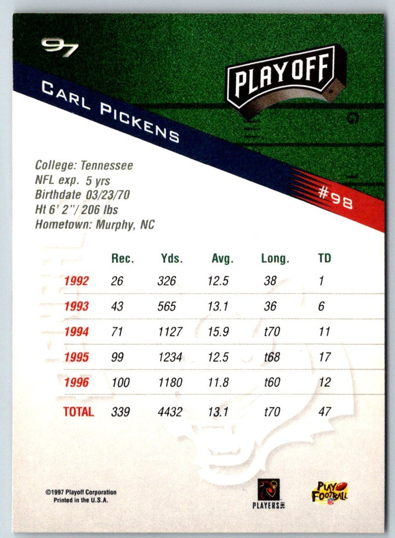 1997 Playoff Zone Carl Pickens