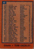 1978 Topps San Francisco Giants #82