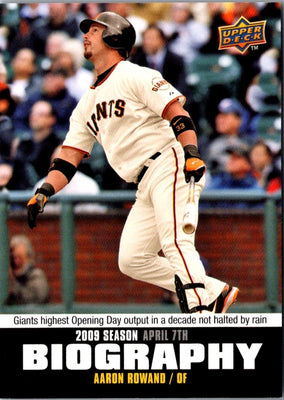2010 Upper Deck Season Biography Aaron Rowand #SB-3