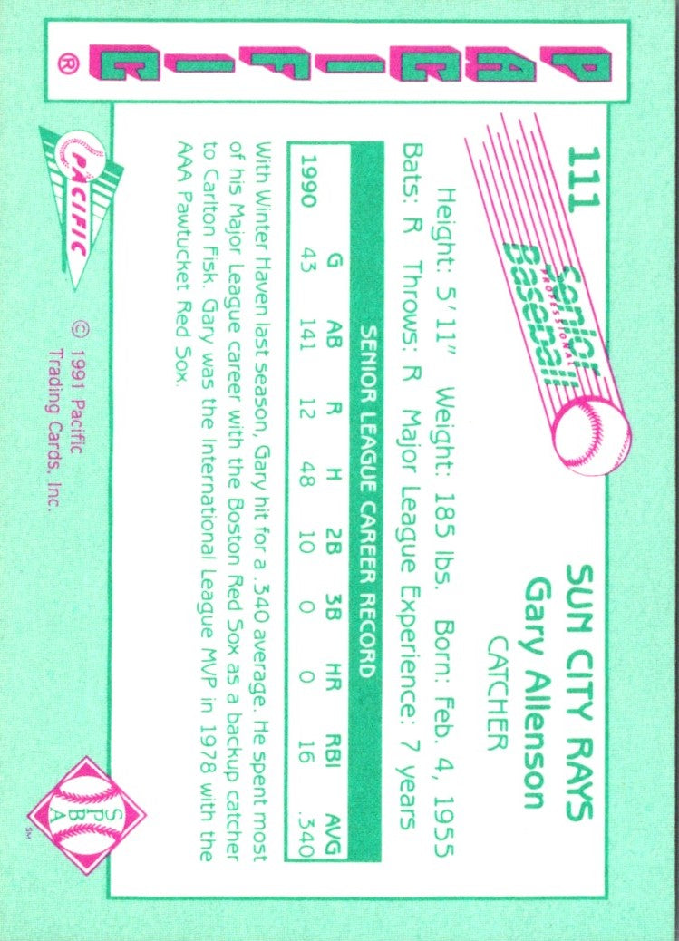 1991 Pacific Senior League Gary Allenson