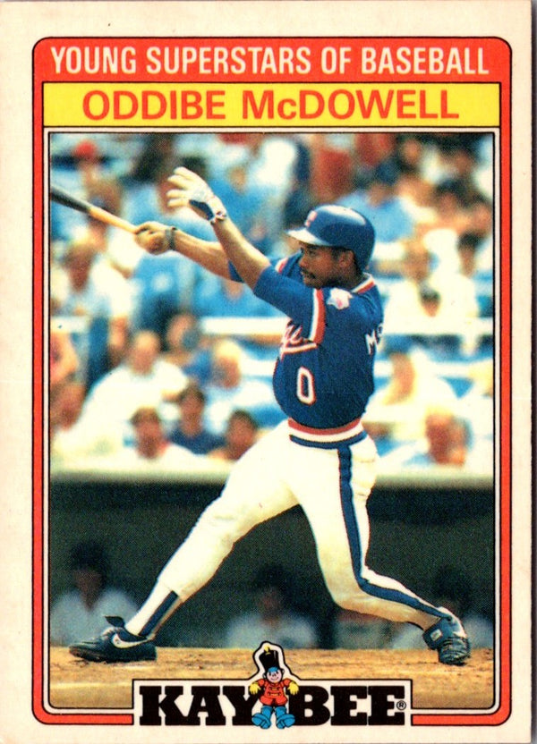 1986 Topps Kay-Bee Young Superstars of Baseball Oddibe McDowell #20