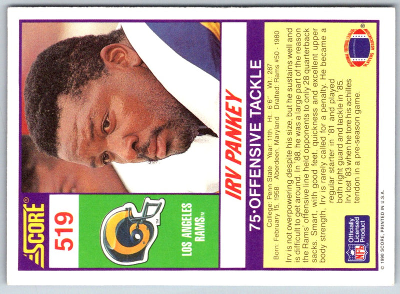 1990 Score Irv Pankey