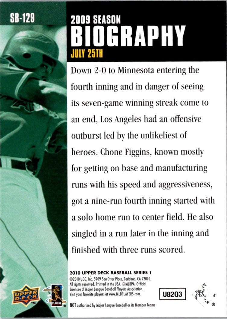 2010 Upper Deck Season Biography Chone Figgins