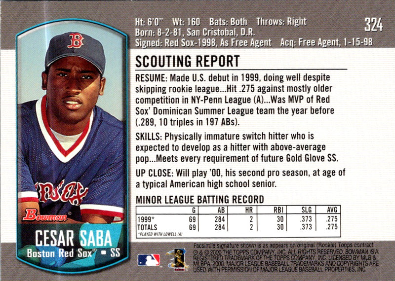 2000 Bowman Cesar Saba