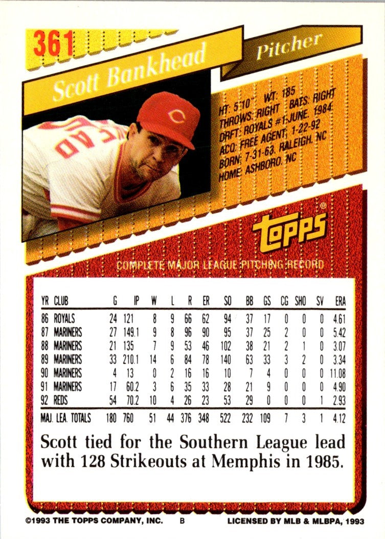 1993 Topps Gold Scott Bankhead