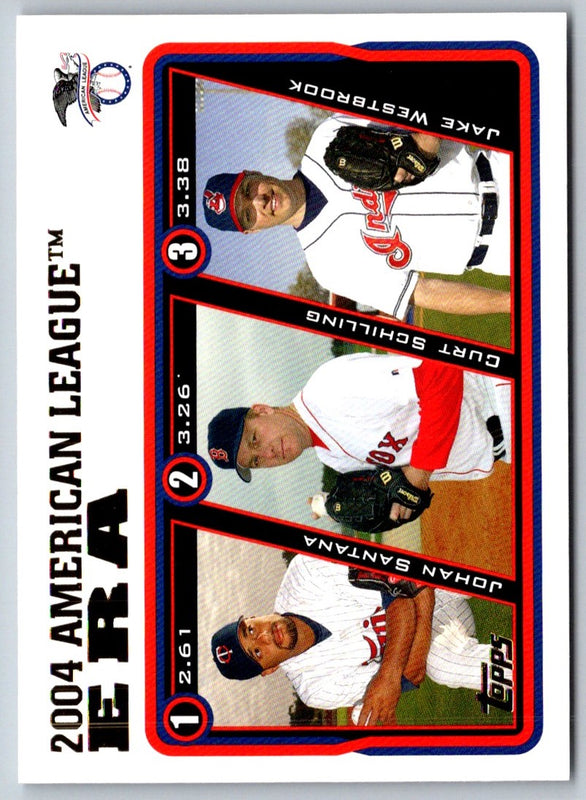 2005 Topps Johan Santana/Curt Schilling/Jake Westbrook #341