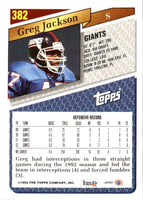 1993 Topps Greg Jackson #382