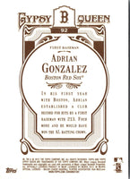 2012 Topps Gypsy Queen Adrian Gonzalez #92
