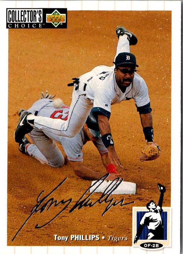 1994 Collector's Choice Silver Signature Tony Phillips #230