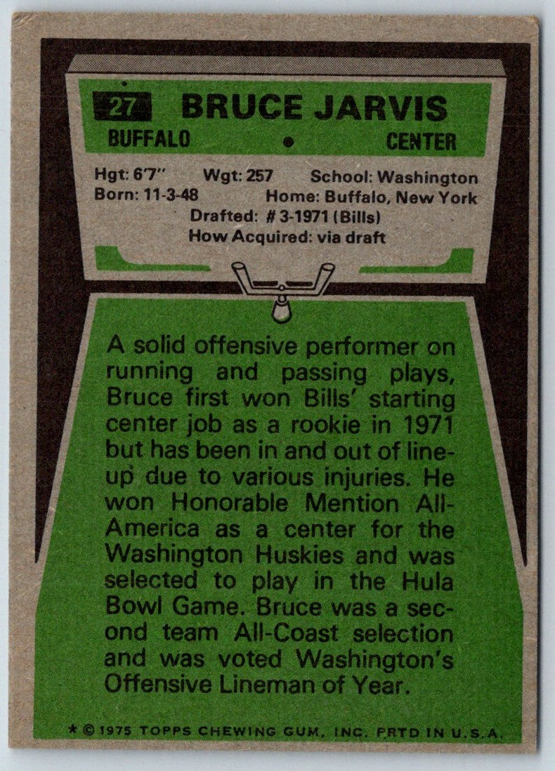 1975 Topps Bruce Jarvis