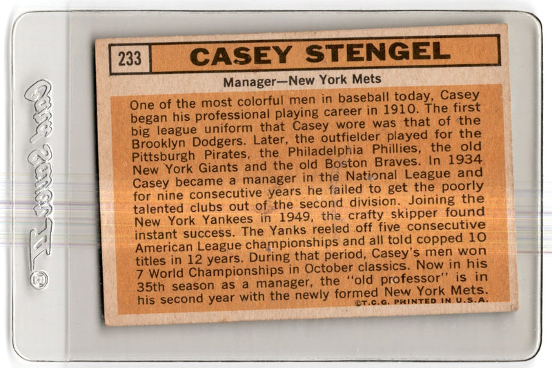 1963 Topps Casey Stengel