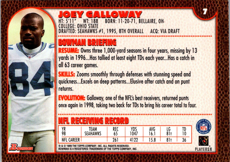 1999 Bowman Joey Galloway