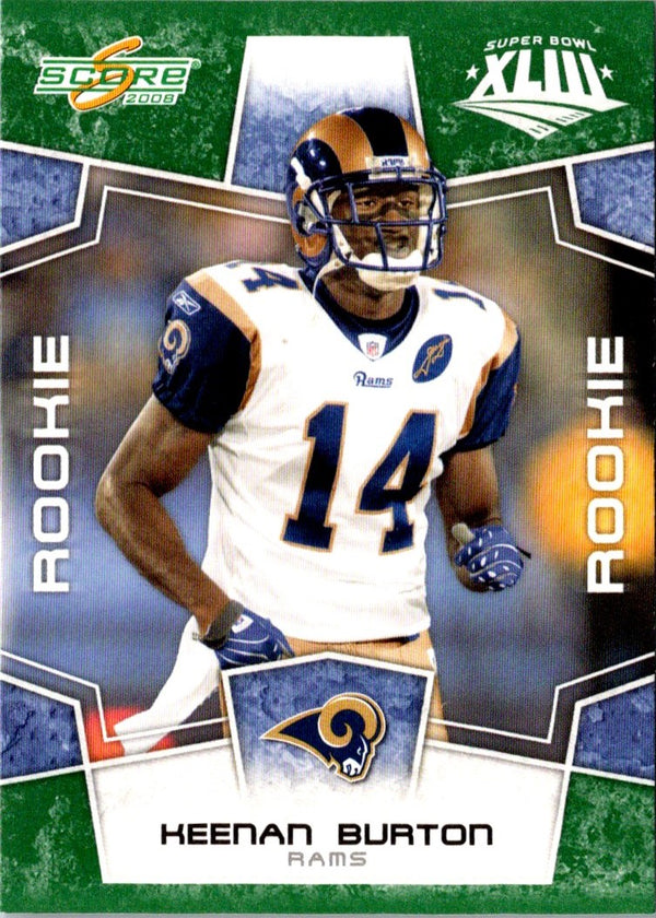 2008 Score Super Bowl XLIII Keenan Burton #405