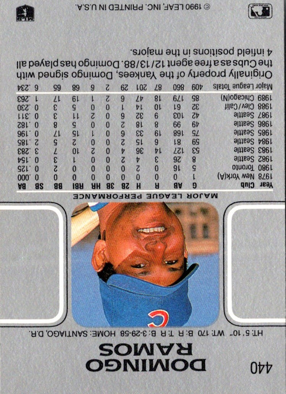 1990 Leaf Domingo Ramos #440
