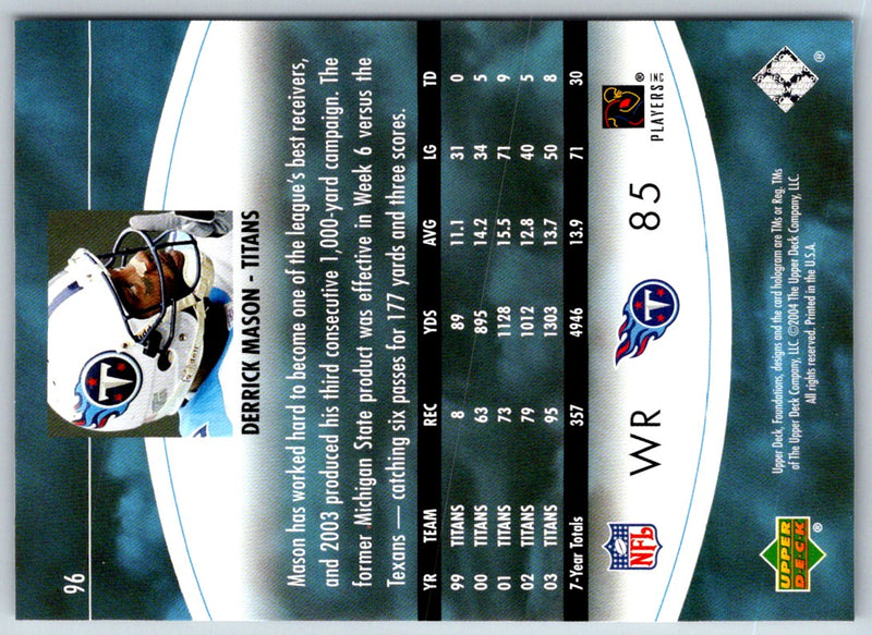 2004 Upper Deck Foundations Derrick Mason