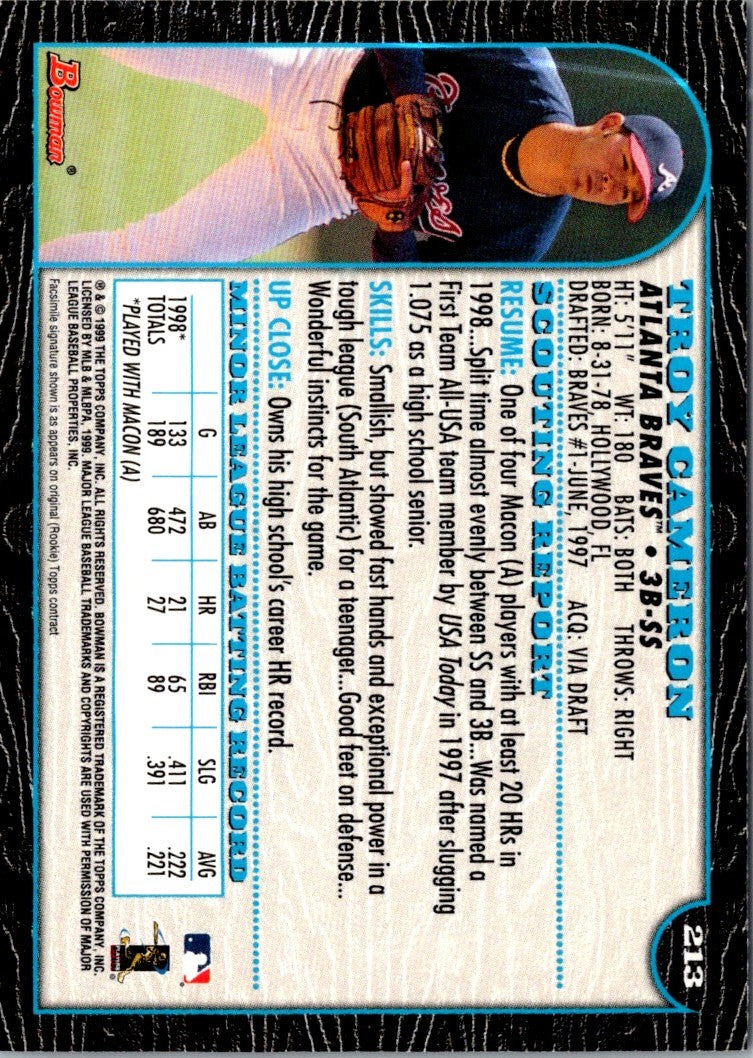 1999 Bowman Troy Cameron