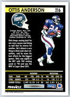 1991 Pinnacle Ottis Anderson #216