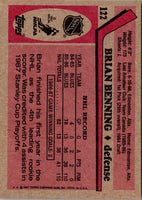 1987 Topps Brian Benning #122 Rookie