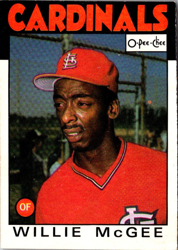 1986 O-Pee-Chee Willie McGee #117
