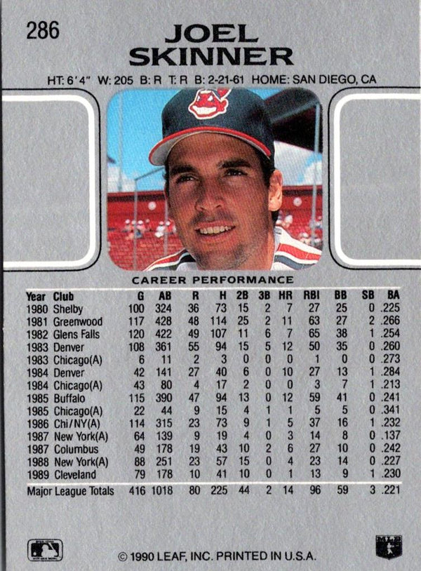 1990 Leaf Joel Skinner #286