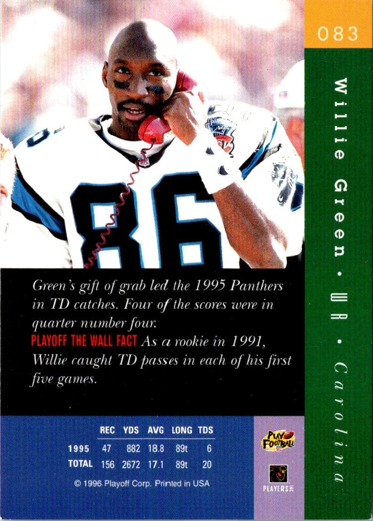 1996 Playoff Absolute Willie Green
