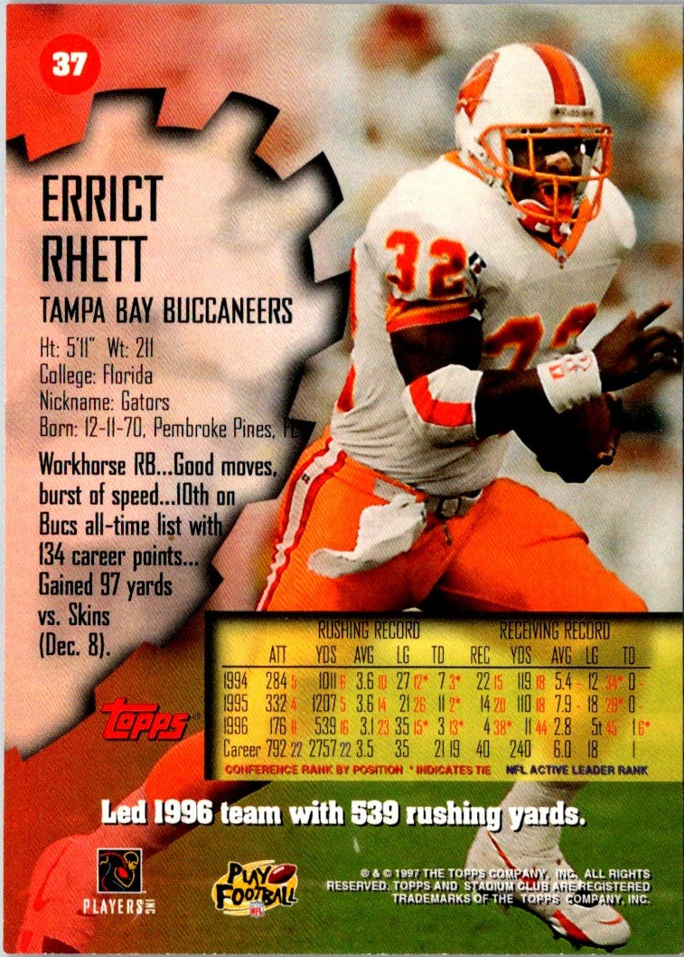 1997 Stadium Club Errict Rhett