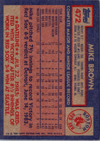 1984 Topps Mike Brown #472 Rookie