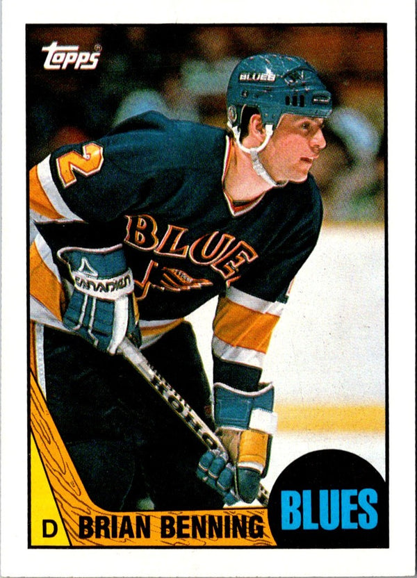 1987 Topps Brian Benning #122 Rookie