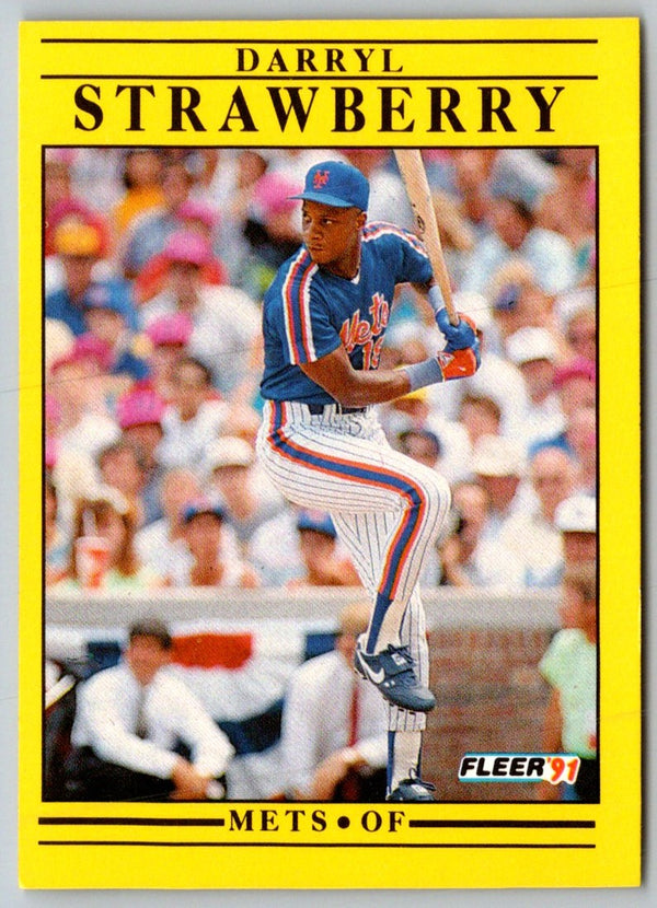 1991 Fleer Darryl Strawberry #161