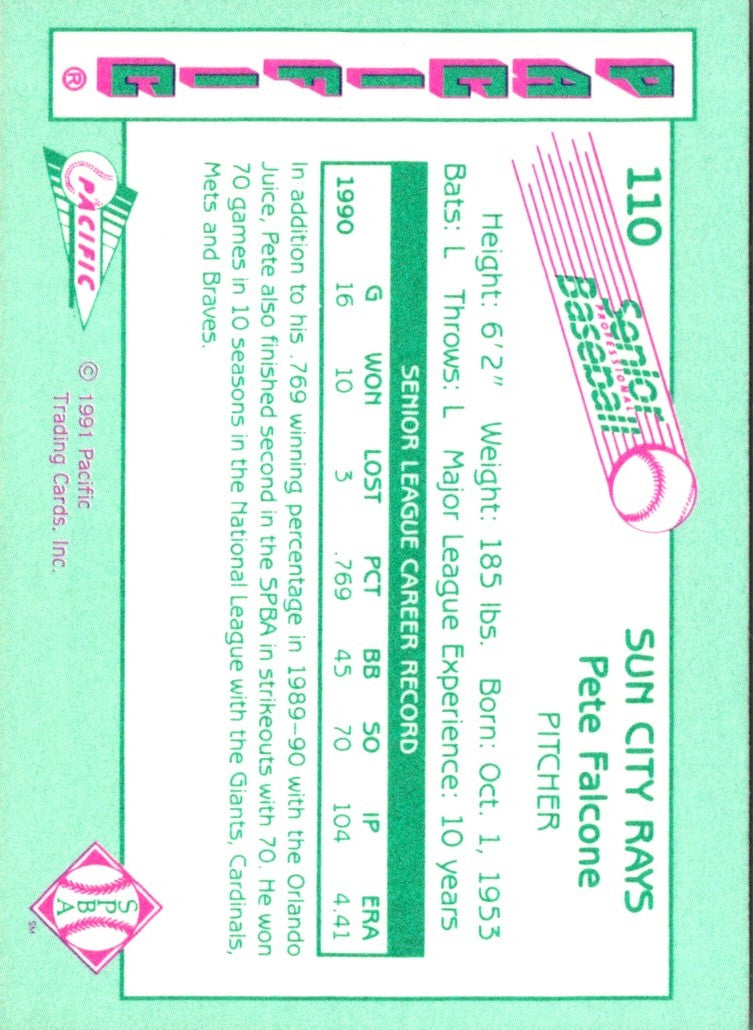1991 Pacific Senior League Pete Falcone
