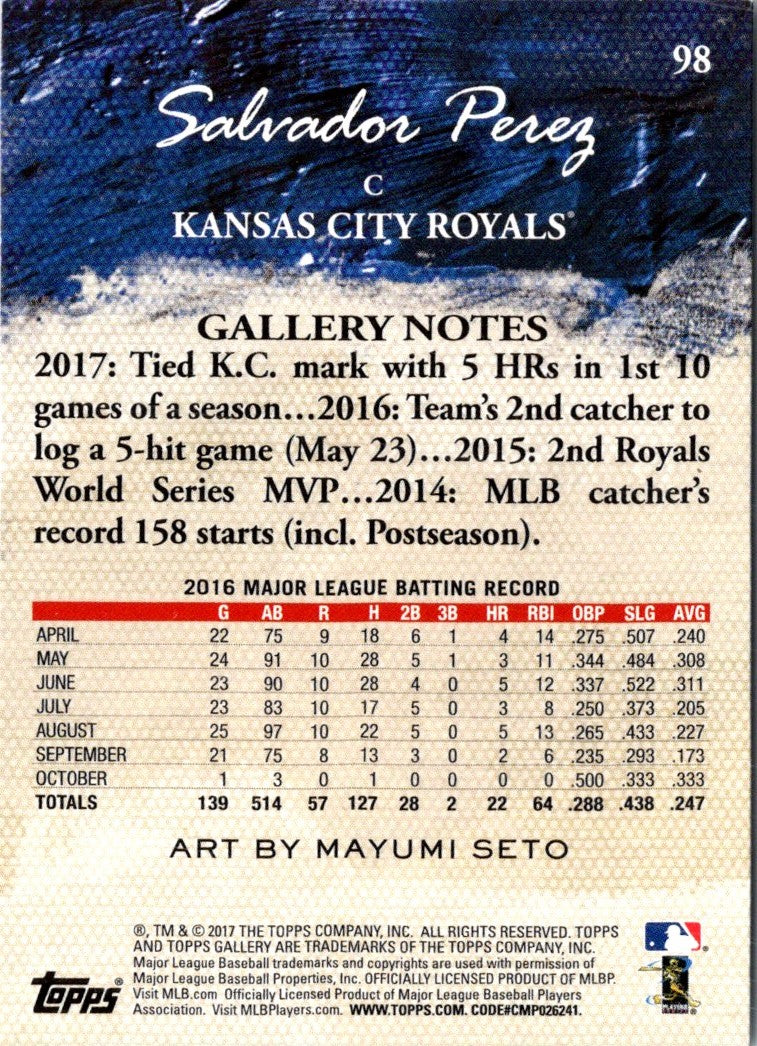 2017 Topps Gallery Salvador Perez