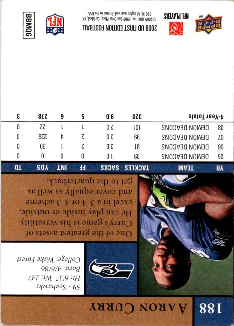 2009 Upper Deck First Edition Aaron Curry