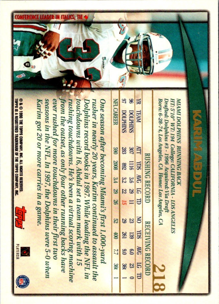 1998 Topps Karim Abdul-Jabbar