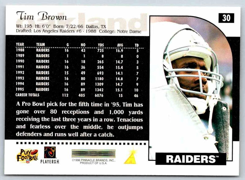 1996 Score Tim Brown