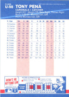 1987 Fleer Update Tony Pena #U-98