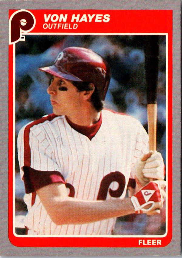 1985 Fleer Von Hayes #253