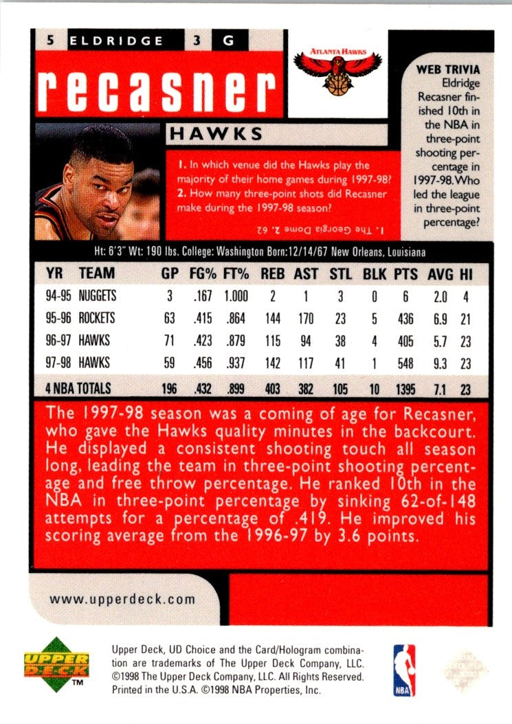 1997 Upper Deck Atlanta Hawks