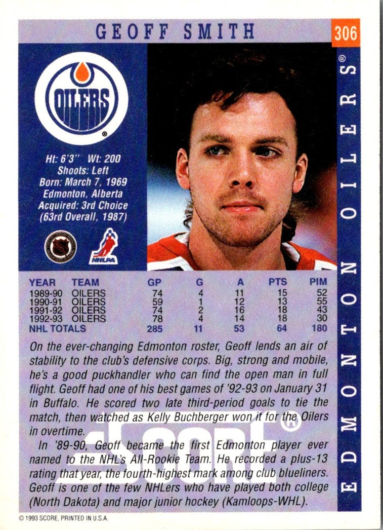 1993 Score Geoff Smith