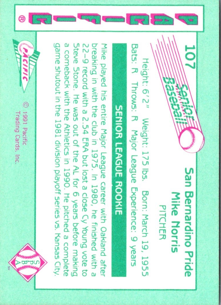 1991 Pacific Senior League Mike Norris