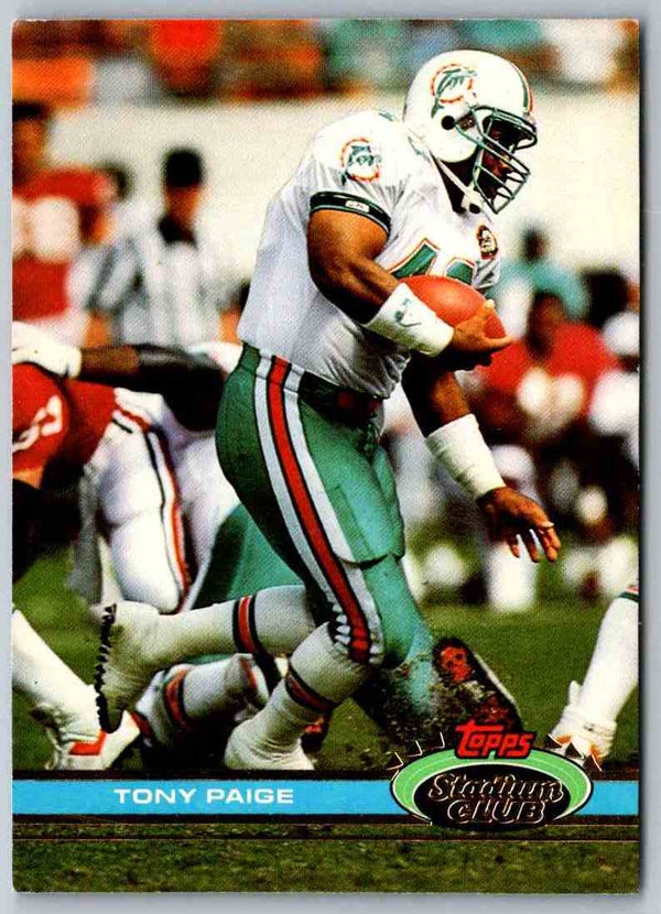 1991 Topps Stadium Club Football Tony Paige #65